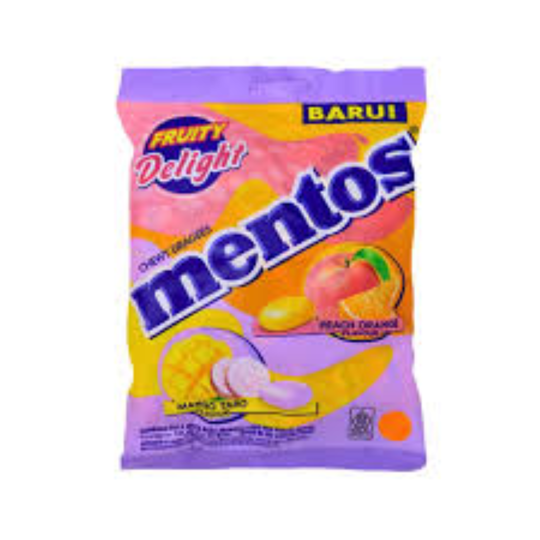 MENTOS DELIGHT PEACH N MANGO BAG 121.5G